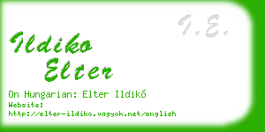 ildiko elter business card