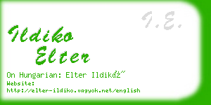 ildiko elter business card